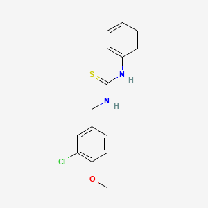 molecular formula C15H15ClN2OS B2613764 N-(3-氯-4-甲氧基苄基)-N'-苯基硫脲 CAS No. 41966-09-0