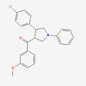 molecular formula C24H22ClNO2 B2613782 [4-(4-氯苯基)-1-苯基四氢-1H-吡咯-3-基](3-甲氧基苯基)甲酮 CAS No. 343374-91-4