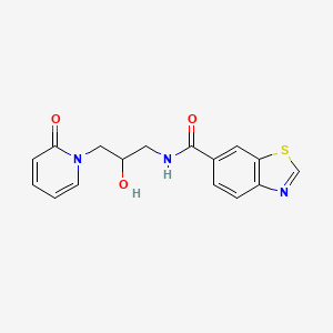 molecular formula C16H15N3O3S B2613785 N-(2-羟基-3-(2-氧代吡啶-1(2H)-基)丙基)苯并[d]噻唑-6-甲酰胺 CAS No. 1797333-78-8