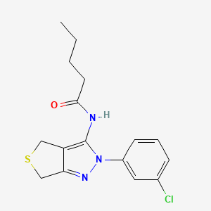 N-(2-(3-chlorophenyl)-4,6-dihydro-2H-thieno[3,4-c]pyrazol-3-yl)pentanamide