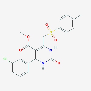 molecular formula C20H19ClN2O5S B2613801 Methyl 4-(3-chlorophenyl)-2-oxo-6-(tosylmethyl)-1,2,3,4-tetrahydropyrimidine-5-carboxylate CAS No. 900012-46-6