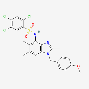 2,4,5-trichloro-N-[1-(4-methoxybenzyl)-2,5,6-trimethyl-1H-1,3-benzimidazol-4-yl]benzenesulfonamide