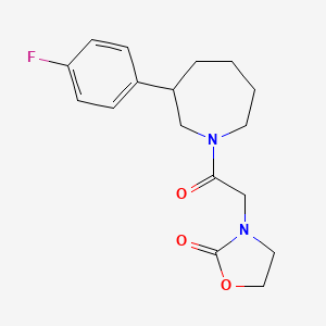 molecular formula C17H21FN2O3 B2613807 3-(2-(3-(4-Fluorophenyl)azepan-1-yl)-2-oxoethyl)oxazolidin-2-one CAS No. 1797350-67-4