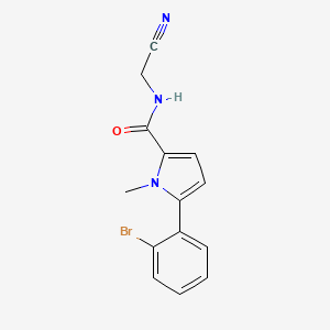 molecular formula C14H12BrN3O B2613820 5-(2-bromophenyl)-N-(cyanomethyl)-1-methyl-1H-pyrrole-2-carboxamide CAS No. 1311938-35-8