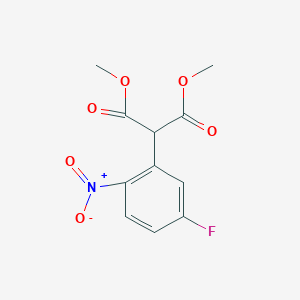 molecular formula C11H10FNO6 B2613832 Dimethyl 2-(5-fluoro-2-nitrophenyl)malonate CAS No. 147124-34-3