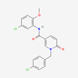 molecular formula C20H16Cl2N2O3 B2613834 N-(5-氯-2-甲氧基苯基)-1-[(4-氯苯基)甲基]-6-氧代吡啶-3-甲酰胺 CAS No. 941930-62-7