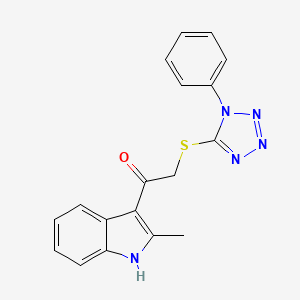 1-(2-methyl-1H-indol-3-yl)-2-((1-phenyl-1H-tetrazol-5-yl)thio)ethanone