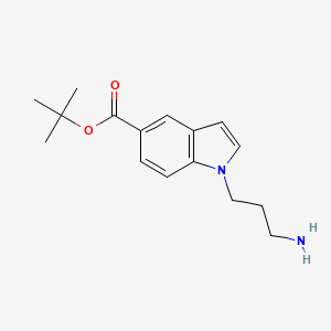 molecular formula C16H22N2O2 B2613843 Tert-butyl 1-(3-aminopropyl)indole-5-carboxylate CAS No. 2287316-03-2