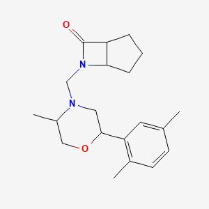molecular formula C20H28N2O2 B2613844 6-{[2-(2,5-Dimethylphenyl)-5-methylmorpholin-4-yl]methyl}-6-azabicyclo[3.2.0]heptan-7-one CAS No. 1795185-77-1