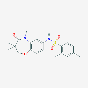 2,4-dimethyl-N-(3,3,5-trimethyl-4-oxo-2,3,4,5-tetrahydrobenzo[b][1,4]oxazepin-7-yl)benzenesulfonamide