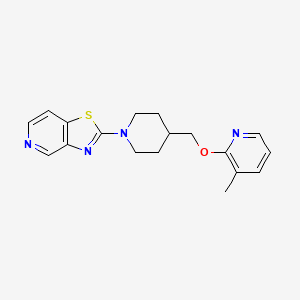 2-[4-[(3-Methylpyridin-2-yl)oxymethyl]piperidin-1-yl]-[1,3]thiazolo[4,5-c]pyridine