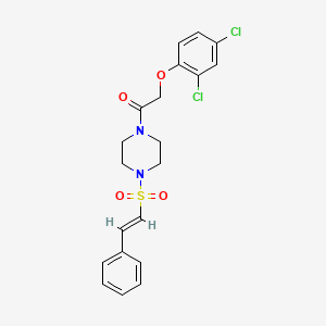 2-(2,4-dichlorophenoxy)-1-[4-[(E)-2-phenylethenyl]sulfonylpiperazin-1-yl]ethanone