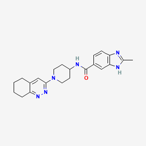2-methyl-N-(1-(5,6,7,8-tetrahydrocinnolin-3-yl)piperidin-4-yl)-1H-benzo[d]imidazole-6-carboxamide