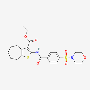 ethyl 2-(4-(morpholinosulfonyl)benzamido)-5,6,7,8-tetrahydro-4H-cyclohepta[b]thiophene-3-carboxylate