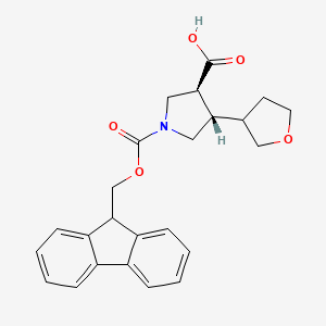 (3S,4S)-1-(9H-Fluoren-9-ylmethoxycarbonyl)-4-(oxolan-3-yl)pyrrolidine-3-carboxylic acid