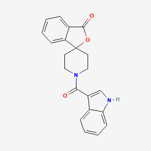 molecular formula C21H18N2O3 B2613859 1'-(1H-吲哚-3-羰基)-3H-螺[异苯并呋喃-1,4'-哌啶]-3-酮 CAS No. 1705969-42-1