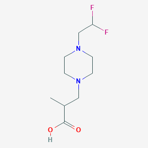 molecular formula C10H18F2N2O2 B2613865 3-[4-(2,2-Difluoroethyl)piperazin-1-yl]-2-methylpropanoic acid CAS No. 1975118-20-7