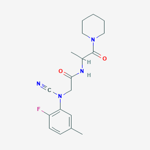 2-[cyano(2-fluoro-5-methylphenyl)amino]-N-[1-oxo-1-(piperidin-1-yl)propan-2-yl]acetamide