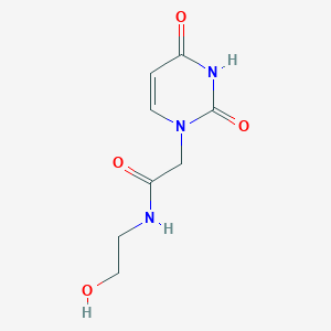2-(2,4-dioxo-3,4-dihydropyrimidin-1(2H)-yl)-N-(2-hydroxyethyl)acetamide