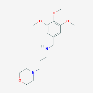 molecular formula C17H28N2O4 B261388 N-[3-(4-morpholinyl)propyl]-N-(3,4,5-trimethoxybenzyl)amine 