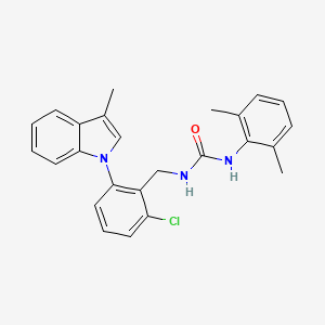 molecular formula C25H24ClN3O B2613882 1-[[2-Chloro-6-(3-methylindol-1-yl)phenyl]methyl]-3-(2,6-dimethylphenyl)urea CAS No. 866042-65-1