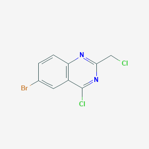 molecular formula C9H5BrCl2N2 B2613885 6-溴-4-氯-2-(氯甲基)喹唑啉 CAS No. 1216816-26-0
