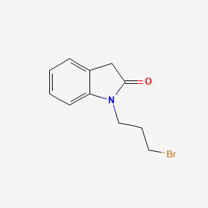 molecular formula C11H12BrNO B2613886 1-(3-bromopropyl)-2,3-dihydro-1H-indol-2-one CAS No. 128289-84-9