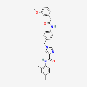 molecular formula C28H28N4O3 B2613889 N-(2,4-dimethylphenyl)-1-(4-(2-(3-methoxyphenyl)acetamido)benzyl)-1H-imidazole-4-carboxamide CAS No. 1251689-89-0