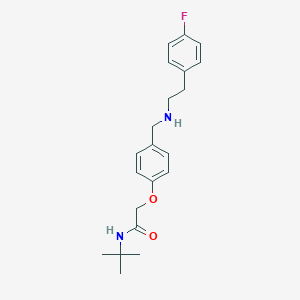 molecular formula C21H27FN2O2 B261389 N-tert-butyl-2-[4-({[2-(4-fluorophenyl)ethyl]amino}methyl)phenoxy]acetamide 