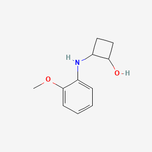 molecular formula C11H15NO2 B2613898 2-[(2-甲氧基苯基)氨基]环丁醇 CAS No. 2201201-95-6