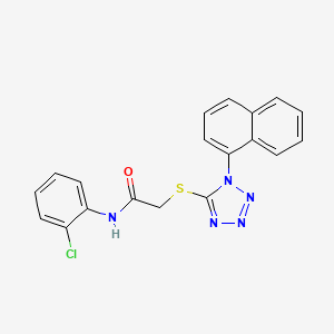 molecular formula C19H14ClN5OS B2613902 N-(2-chlorophenyl)-2-(1-naphthalen-1-yltetrazol-5-yl)sulfanylacetamide CAS No. 705969-01-3