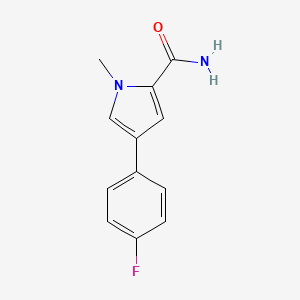 molecular formula C12H11FN2O B2613903 4-(4-fluorophenyl)-1-methyl-1H-pyrrole-2-carboxamide CAS No. 2178771-69-0