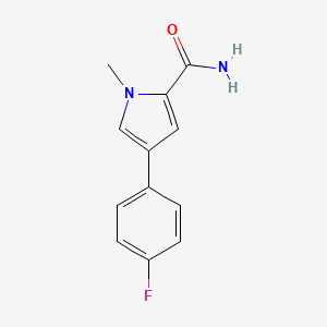 molecular formula C12H11FN2O B2613903 4-(4-氟苯基)-1-甲基-1H-吡咯-2-甲酰胺 CAS No. 2178771-69-0