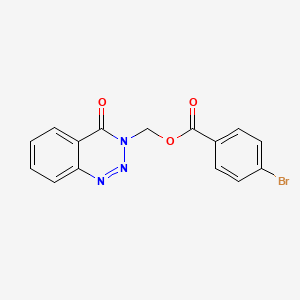 molecular formula C15H10BrN3O3 B2613905 (4-氧代苯并[d][1,2,3]三嗪-3(4H)-基)甲基4-溴苯甲酸酯 CAS No. 453514-93-7