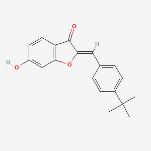 molecular formula C19H18O3 B2613909 (2Z)-2-(4-tert-butylbenzylidene)-6-hydroxy-1-benzofuran-3(2H)-one CAS No. 620545-95-1