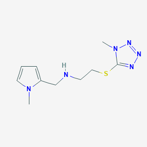 molecular formula C10H16N6S B261391 N-[(1-methyl-1H-pyrrol-2-yl)methyl]-2-[(1-methyl-1H-tetrazol-5-yl)sulfanyl]ethanamine 