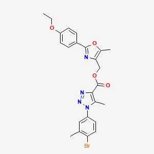 molecular formula C24H23BrN4O4 B2613920 [2-(4-乙氧基苯基)-5-甲基-1,3-噁唑-4-基]甲基 1-(4-溴-3-甲基苯基)-5-甲基-1H-1,2,3-三唑-4-羧酸酯 CAS No. 1223794-96-4
