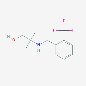 molecular formula C12H16F3NO B261393 2-Methyl-2-{[2-(trifluoromethyl)benzyl]amino}-1-propanol 