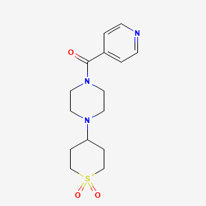 molecular formula C15H21N3O3S B2613934 (4-(1,1-二氧化四氢-2H-噻吩-4-基)哌嗪-1-基)(吡啶-4-基)甲酮 CAS No. 1904409-45-5