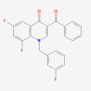 molecular formula C23H14F3NO2 B2613935 3-苯甲酰-6,8-二氟-1-[(3-氟苯基)甲基]-1,4-二氢喹啉-4-酮 CAS No. 902507-22-6