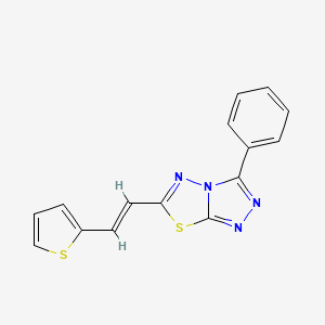 (E)-3-phenyl-6-(2-(thiophen-2-yl)vinyl)-[1,2,4]triazolo[3,4-b][1,3,4]thiadiazole