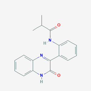 molecular formula C18H17N3O2 B2613945 N-[2-(3-氧代-3,4-二氢喹喔啉-2-基)-苯基]-异丁酰胺 CAS No. 878424-95-4