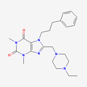 8-(4-Ethyl-piperazin-1-ylmethyl)-1,3-dimethyl-7-(3-phenyl-propyl)-3,7-dihydro-purine-2,6-dione
