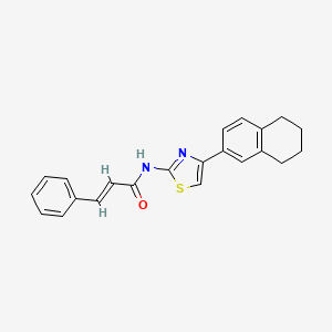 molecular formula C22H20N2OS B2613979 N-(4-(5,6,7,8-tetrahydronaphthalen-2-yl)thiazol-2-yl)cinnamamide CAS No. 684232-76-6