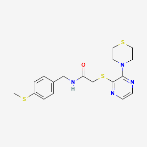 molecular formula C18H22N4OS3 B2613980 N-(2-furylmethyl)-4-[5-(piperidin-1-ylcarbonyl)-1,3,4-oxadiazol-2-yl]thiophene-2-sulfonamide CAS No. 1031965-64-6