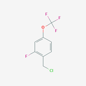 molecular formula C8H5ClF4O B2613993 1-(Chloromethyl)-2-fluoro-4-(trifluoromethoxy)benzene CAS No. 1803831-20-0