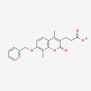 molecular formula C21H20O5 B2614005 3-[7-(benzyloxy)-4,8-dimethyl-2-oxo-2H-chromen-3-yl]propanoic acid CAS No. 858748-43-3