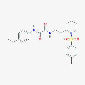molecular formula C24H31N3O4S B2614008 N1-(4-ethylphenyl)-N2-(2-(1-tosylpiperidin-2-yl)ethyl)oxalamide CAS No. 898415-43-5