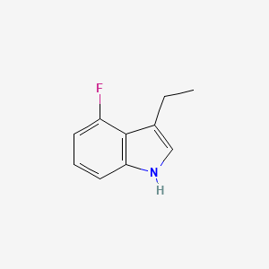 molecular formula C10H10FN B2614009 3-乙基-4-氟-1H-吲哚 CAS No. 1360962-90-8