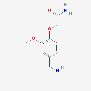 molecular formula C11H16N2O3 B261401 2-{2-Methoxy-4-[(methylamino)methyl]phenoxy}acetamide 